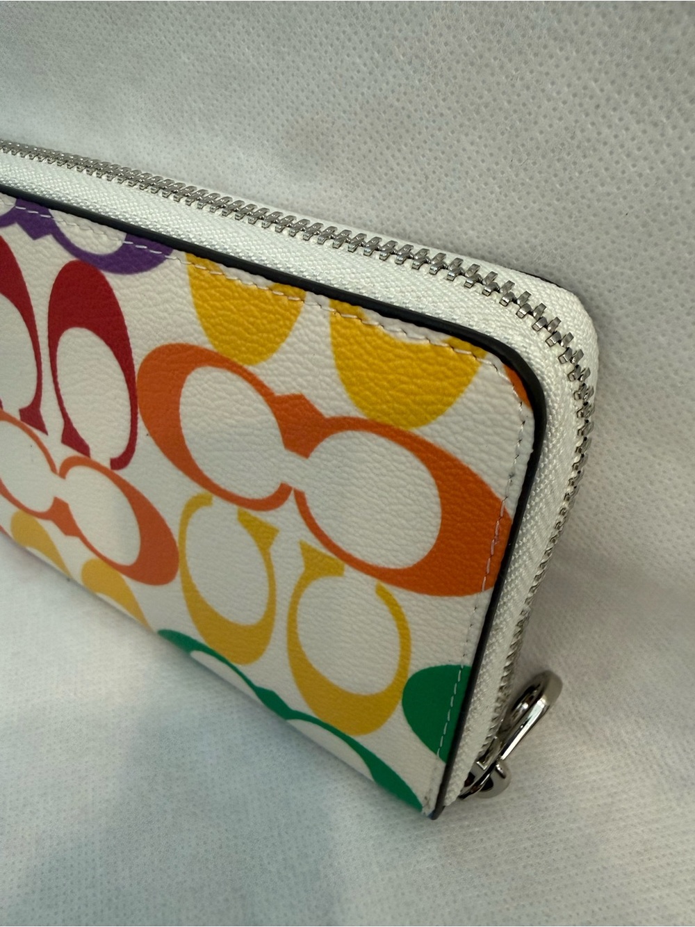 Coach Rainbow Signature Zip Wallet - Picture 4 of 6